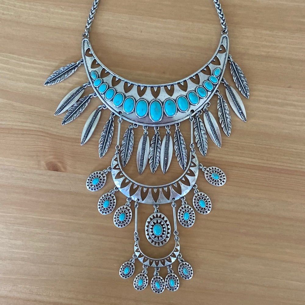 Lucky Brand Turquoise Statement Necklace